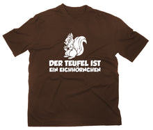 Lade das Bild in den Galerie-Viewer, Styletex23 T-Shirt Herren Der Teufel ist ein Eichhörnchen Fun, braun, XXL