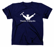 Lade das Bild in den Galerie-Viewer, Styletex23 T-Shirt Herren Thanks Wikipedia Abschluss Diplom Fun, navy, XXL