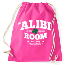 Lade das Bild in den Galerie-Viewer, Styletex23 Turnbeutel The Alibi Room Bar Frank Gallagher Fan Logo TV Serie, pink