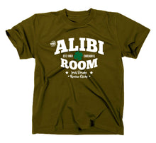 Lade das Bild in den Galerie-Viewer, Styletex23 T-Shirt Herren The Alibi Room Bar Fan Logo, oliv, XXL