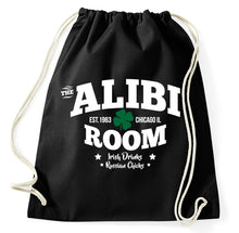 Lade das Bild in den Galerie-Viewer, Styletex23 Turnbeutel The Alibi Room Bar Frank Gallagher Fan Logo TV Serie, schwarz