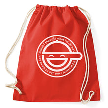 Lade das Bild in den Galerie-Viewer, The Laughing Man Fan Logo Fan Turnbeutel, red