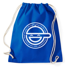Lade das Bild in den Galerie-Viewer, The Laughing Man Fan Logo Fan Turnbeutel, royalblue