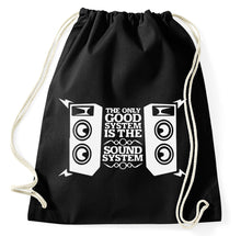 Lade das Bild in den Galerie-Viewer, The Only Good System Is The Soundsystem Free Tekno Music Bass Turnbeutel, schwarz