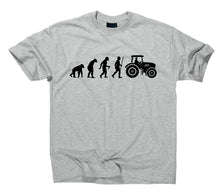 Lade das Bild in den Galerie-Viewer, Styletex23 T-Shirt Herren Traktor Trecker Fun Evolution of Man, sport grey, XXL