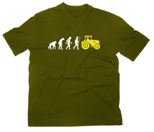 Lade das Bild in den Galerie-Viewer, Styletex23 T-Shirt Herren Traktor Trecker Fun Evolution of Man, oliv, XXL