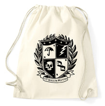 Lade das Bild in den Galerie-Viewer, Umbrella Logo Schule Ut Malum Pluvia Turnbeutel, natur