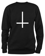 Lade das Bild in den Galerie-Viewer, Styletex23 Sweatshirt Inverted Cross Crucifix, schwarz XXL