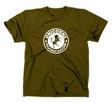 Lade das Bild in den Galerie-Viewer, Styletex23 T-Shirt Herren Unicorns Against Racism Fun, oliv, XXL