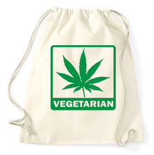 Lade das Bild in den Galerie-Viewer, Styletex23 Turnbeutel Vegeterarian Weed Stoner Pothead