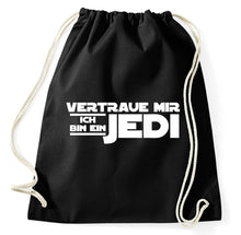 Lade das Bild in den Galerie-Viewer, Styletex23 Turnbeutel Vertraue mir ich bin ein Jedi, schwarz