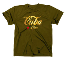 Lade das Bild in den Galerie-Viewer, Styletex23 T-Shirt Herren Gold Edition Viva Cuba Libre oliv XXL