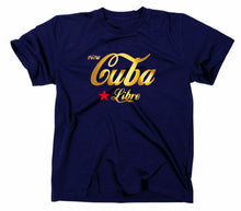 Lade das Bild in den Galerie-Viewer, Styletex23 T-Shirt Herren Gold Edition Viva Cuba Libre navy XXL