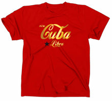 Lade das Bild in den Galerie-Viewer, Styletex23 T-Shirt Herren Gold Edition Viva Cuba Libre rot XXL