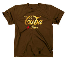 Lade das Bild in den Galerie-Viewer, Styletex23 T-Shirt Herren Gold Edition Viva Cuba Libre braun XXL