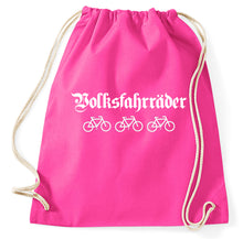 Lade das Bild in den Galerie-Viewer, Styletex23 Turnbeutel Volksfahrräder Fahrrad, lustig, pink