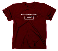 Lade das Bild in den Galerie-Viewer, Styletex23 T-Shirt Herren Widerstand ist zwecklos Fun, maroon, XXL