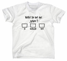 Lade das Bild in den Galerie-Viewer, Styletex23 T-Shirt Herren Willst du mir gehen Funshirt weiss XXL