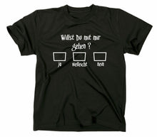 Lade das Bild in den Galerie-Viewer, Styletex23 T-Shirt Herren Willst du mir gehen Funshirt schwarz XXL