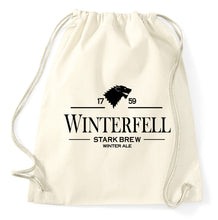 Lade das Bild in den Galerie-Viewer, Winterfell Stark Brew Beer Ale Fan Fun GOT Brauerei, Brauerei Turnbeutel, natur