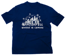 Lade das Bild in den Galerie-Viewer, Styletex23 T-Shirt Herren Winterfell Winter is Coming Fun Logo, navy, XXL