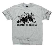 Lade das Bild in den Galerie-Viewer, Styletex23 T-Shirt Herren Winterfell Winter is Coming Fun Logo, sport grey, XXL