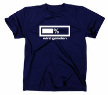 Lade das Bild in den Galerie-Viewer, Styletex23 T-Shirt Herren Akku / Batterie wird geladen Fun Handy, navy, XXL
