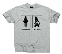 Lade das Bild in den Galerie-Viewer, Styletex23 T-Shirt Herren Themyscira Your Wife My Wife Fun, sport grey, XXL
