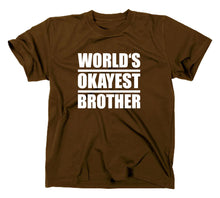 Lade das Bild in den Galerie-Viewer, Styletex23 T-Shirt Herren World Okayest Brother Fun, braun, XXL