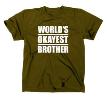 Lade das Bild in den Galerie-Viewer, Styletex23 T-Shirt Herren World Okayest Brother Fun, oliv, XXL