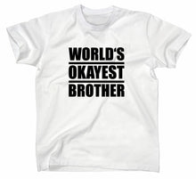 Lade das Bild in den Galerie-Viewer, Styletex23 T-Shirt Herren World Okayest Brother Fun, weiss, XXL