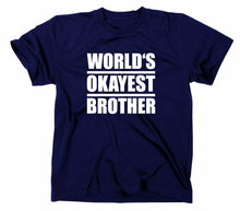 Lade das Bild in den Galerie-Viewer, Styletex23 T-Shirt Herren World Okayest Brother Fun, navy, XXL