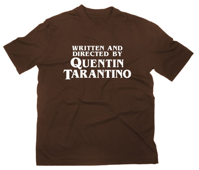 Styletex23 T-Shirt Herren Written And Directed By Quentin Tarantino Fan, braun, XXL
