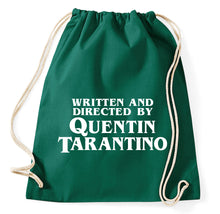 Lade das Bild in den Galerie-Viewer, Written And Directed By Quentin Tarantino Fan Turnbeutel Sportbeutel Gym Bag, flaschengrün