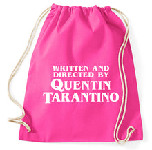Lade das Bild in den Galerie-Viewer, Written And Directed By Quentin Tarantino Fan Turnbeutel Sportbeutel Gym Bag, pink