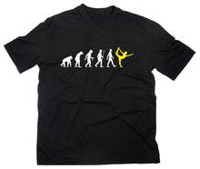 Lade das Bild in den Galerie-Viewer, Styletex23 T-Shirt Herren Yoga Pilates Fun Evolution of Man, schwarz, XXL