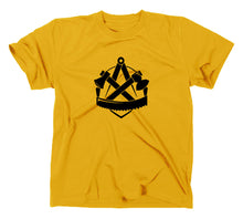 Lade das Bild in den Galerie-Viewer, Styletex23 T-Shirt Herren Zimmerer Handwerk Zunft Logo, gelb, XXL
