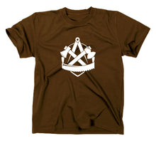 Lade das Bild in den Galerie-Viewer, Styletex23 T-Shirt Herren Zimmerer Handwerk Zunft Logo, braun, XXL