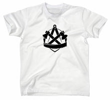 Lade das Bild in den Galerie-Viewer, Styletex23 T-Shirt Herren Zimmerer Handwerk Zunft Logo, weiss, XXL