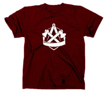 Lade das Bild in den Galerie-Viewer, Styletex23 T-Shirt Herren Zimmerer Handwerk Zunft Logo, maroon, XXL