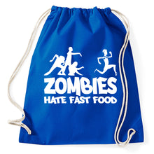 Lade das Bild in den Galerie-Viewer, Styletex23 Turnbeutel Zombies Hate Fast Food Fun, funny