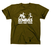 Lade das Bild in den Galerie-Viewer, Styletex23 T-Shirt Herren Zombies Hate Fast Food Fun, Oliv, XXL