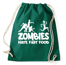 Lade das Bild in den Galerie-Viewer, Styletex23 Turnbeutel Zombies Hate Fast Food Fun, funny