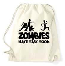 Lade das Bild in den Galerie-Viewer, Styletex23 Turnbeutel Zombies Hate Fast Food Fun, funny