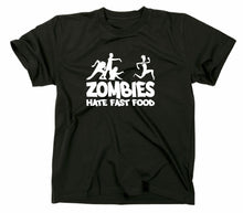 Lade das Bild in den Galerie-Viewer, Styletex23 T-Shirt Herren Zombies Hate Fast Food Fun, Schwarz, XXL