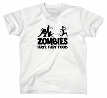 Lade das Bild in den Galerie-Viewer, Styletex23 T-Shirt Herren Zombies Hate Fast Food Fun, Weiss, XXL