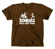Lade das Bild in den Galerie-Viewer, Styletex23 T-Shirt Herren Zombies Hate Fast Food Fun, Braun, XXL