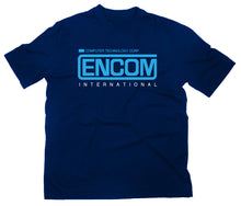 Lade das Bild in den Galerie-Viewer, Styletex23 T-Shirt Enkom International Logo Retro Geek 80s Computer Tron Inspired
