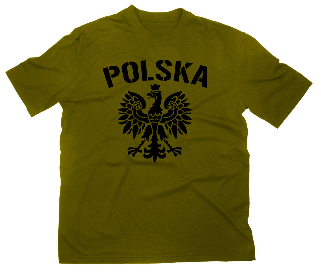 Styletex23 T-Shirt Polen Polska Militär Military Army Green Adler Wappen Fahne