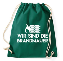 Lade das Bild in den Galerie-Viewer, Styletex23 Turnbeutel Wir sind die Brandmauer mit Kordel Kordelzug Sportbeutel
